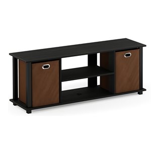 Pemberly Row Wood Entertainment Center for TV up to 50&quot in Americano Black