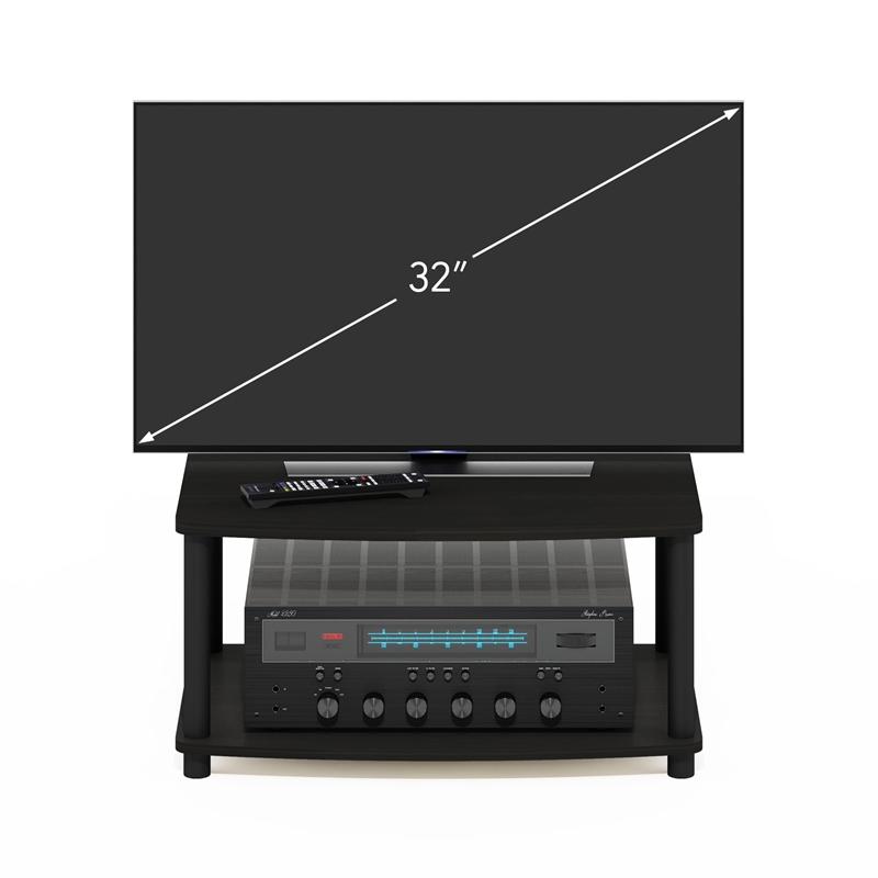 Pemberly Row Wood Elevated TV Stand for TV up to 25