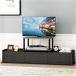Pemberly Row Wood Elevated TV Stand for TV up to 25
