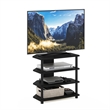 Pemberly Row Engineered Wood 4-Tier Petite TV Stand for TV up to 25