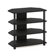 Pemberly Row Engineered Wood 4-Tier Petite TV Stand for TV up to 25