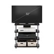 Pemberly Row Wood 4-Tier Petite TV Stand for TV up to 25