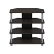 Pemberly Row Wood 4-Tier Petite TV Stand for TV up to 25