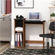 Pemberly Row Wood Multipurpose Computer Writing Desk in Light Cherry/Black