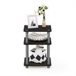 Pemberly Row Contemporary Engineered Wood Oval End Table in Walnut (Set of 2)