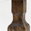 Pemberly Row Asian Wood Dining Table in Distressed Jacobean Brown