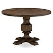 Pemberly Row Asian Wood Dining Table in Distressed Jacobean Brown