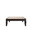 Pemberly Row Modern Solid Wood Twin XL Bed with USB Charger in Espresso