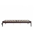 Pemberly Row Modern Solid Wood Queen Bed with USB Charging Station in Espresso