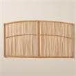Pemberly Row Modern Brown Rattan Queen Size Wall-mount Headboard