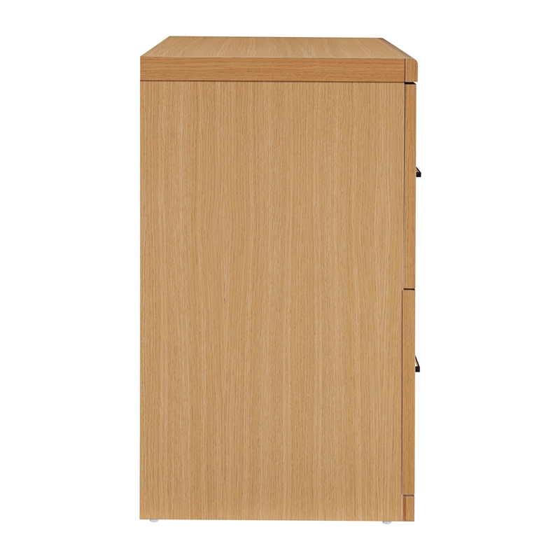 Pemberly Row 2-Drawer Wood Lateral File with Lockdowel in Natural Finish