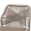 Pemberly Row Modern Gray Woven Rope Mahogany Dining Side Chair