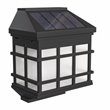 Pemberly Row Plastic Wall Mount LED Solar Light in Black (Set of 6)