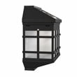 Pemberly Row Plastic Wall Mount LED Solar Light in Black (Set of 6)