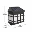 Pemberly Row Plastic Wall Mount LED Solar Light in Black (Set of 6)