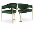 Pemberly Row Contemporary Green Velvet Dining Chair (Set of 2)