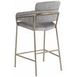 Pemberly Row Modern / Contemporary Gray Velvet Counter Stool