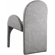 Pemberly Row Contemporary Gray Velvet Dining Arm Chair (Set of 2)