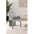 Pemberly Row Contemporary Gray Velvet Dining Arm Chair (Set of 2)