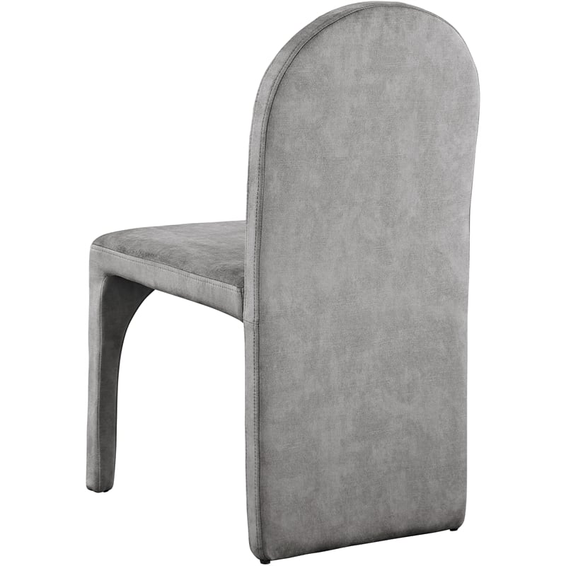 Pemberly Row Modern Gray Velvet Dining Side Chair (Set of 2)