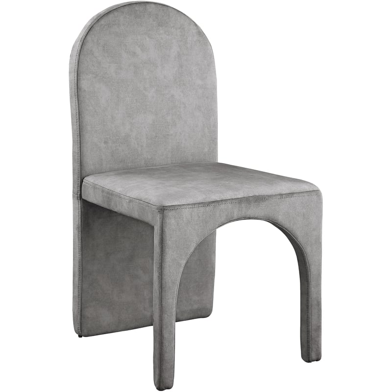 Pemberly Row Modern Gray Velvet Dining Side Chair (Set of 2)