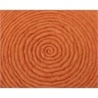 Pemberly Row Modern Round Pouf in Orange Wool with Polyester Filling