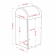 Pemberly Row Modern Aluminum and FE Wicker Trash Can in Black