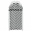 Pemberly Row Modern Aluminum and FE Wicker Trash Can in Black
