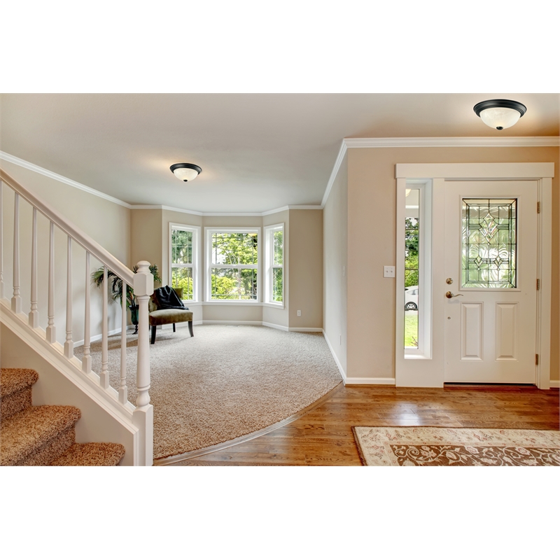 Pemberly Row Ceiling Light with Alabaster Glass in Oil-Rubbed Bronze 2-Pack