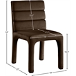 Pemberly Row Modern / Contemporary Brown Velvet Dining Chair