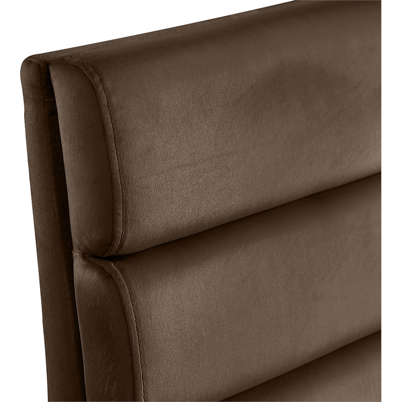 Pemberly Row Modern / Contemporary Brown Velvet Dining Chair