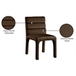 Pemberly Row Modern / Contemporary Brown Velvet Dining Chair