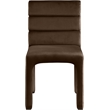 Pemberly Row Modern / Contemporary Brown Velvet Dining Chair
