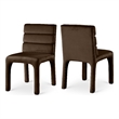 Pemberly Row Modern / Contemporary Brown Velvet Dining Chair