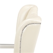 Pemberly Row Modern Tufted Leather Desk Chair - Creamy Pearl