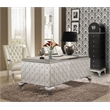 Pemberly Row Modern Tufted Leather Desk Chair - Creamy Pearl