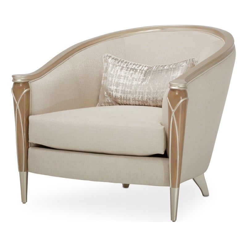 Pemberly Row Modern / Contemporary Matching Chair - Pearl/Caramel