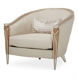 Pemberly Row Modern / Contemporary Matching Chair - Pearl/Caramel