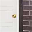 Pemberly Row Ball Keyed Brass Entry Door Knob in Polished Brass