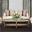 Pemberly Row Modern / Contemporary Loveseat - Cloud White/Chardonnay