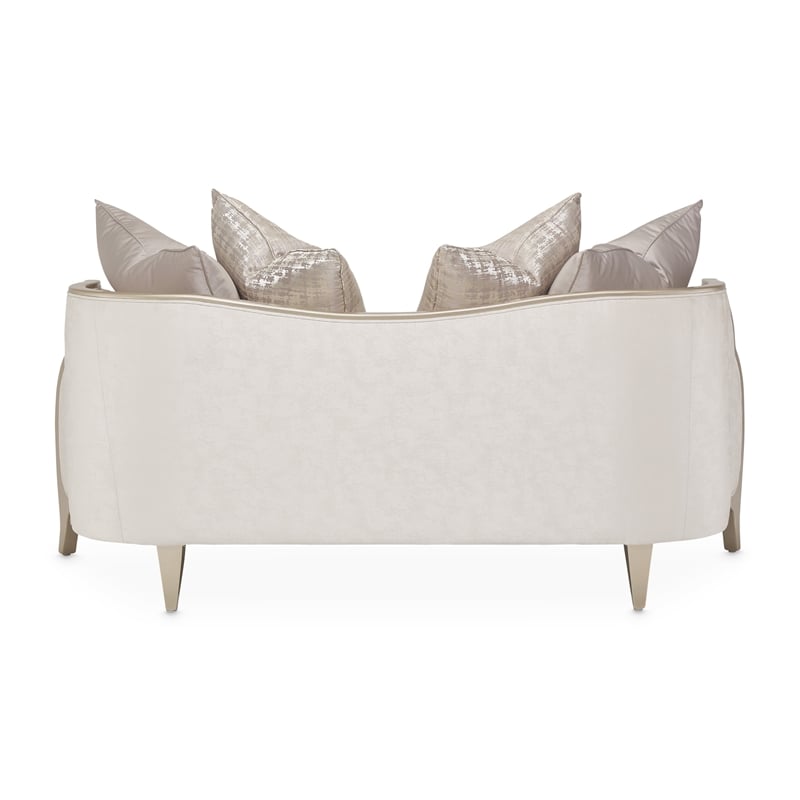 Pemberly Row Modern / Contemporary Loveseat - Cloud White/Chardonnay