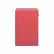 Pemberly Row Contemporary Suzie Coral Pink & Rattan Nightstand