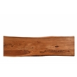 Pemberly Row Modern Live Edge Solid Wood Console Table in Brown