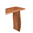 Pemberly Row Modern Live Edge Solid Wood Console Table in Brown