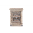 Pemberly Row Modern 1-door Solid Wood Nightstand (Left) in White