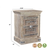 Pemberly Row Modern 1-door Solid Wood Nightstand (Left) in White