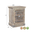 Pemberly Row Modern 1-door Solid Wood Nightstand (Right) in White