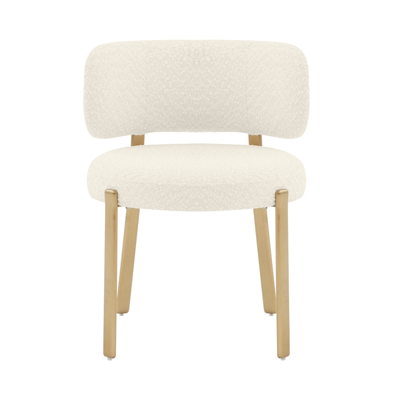 Pemberly Row Modern / Contemporary Cream Boucle Dining Chair