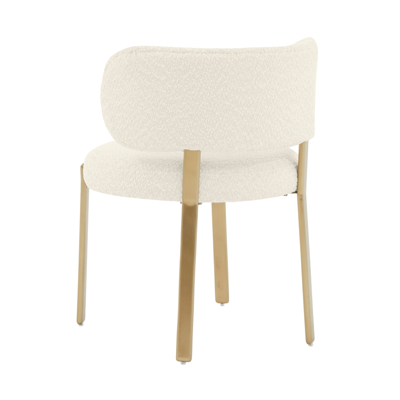 Pemberly Row Modern / Contemporary Cream Boucle Dining Chair