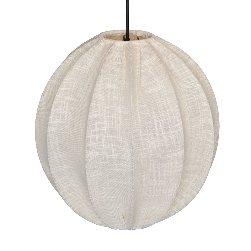 Pemberly Row Modern / Contemporary White Cotton Pendant Lamp